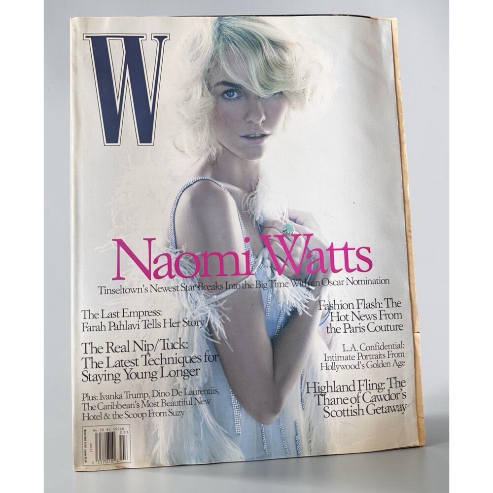 2004 MARCH W MAGAZINE - NAOMI WATTS NICE FASHION FRONT COVER